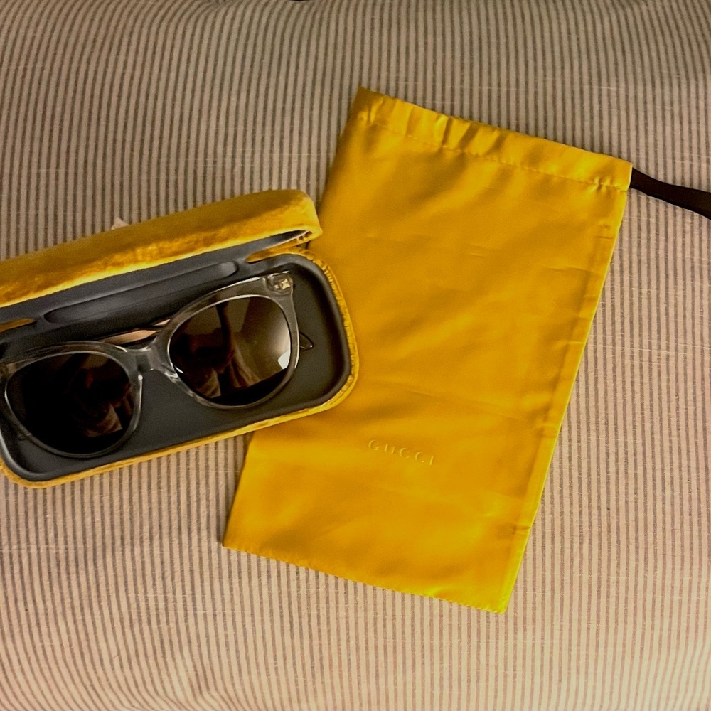 Gucci Sunglasses with Bright Yellow Case